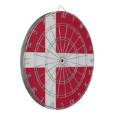 Flagge Dänemarks Dartscheibe (Vorderseite Links)