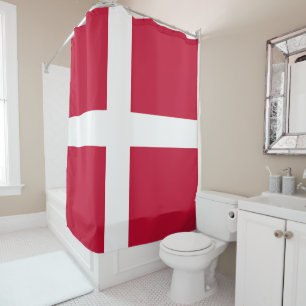Flagge Dänemarks Duschvorhang
