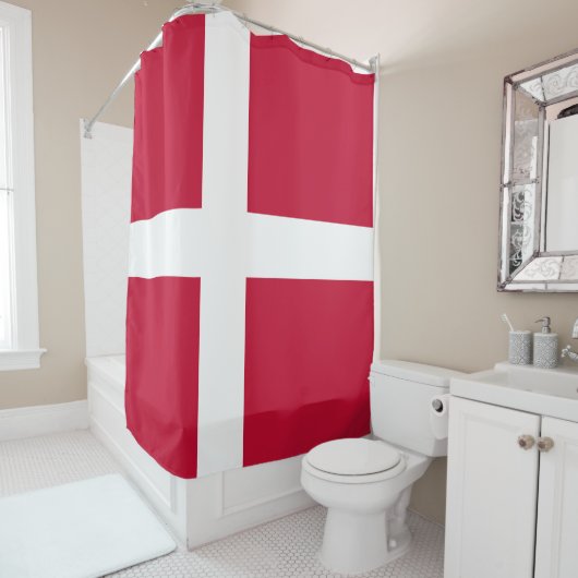 Flagge Dänemarks Duschvorhang (Beispiel)
