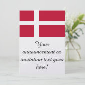 Flagge Dänemarks Einladung (Stehend Vorderseite)