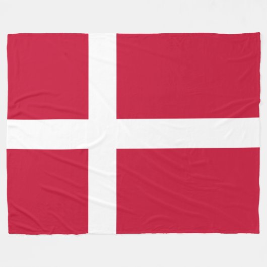 Flagge Dänemarks Fleecedecke (Vorderseite (Horizontal))