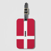 Flagge Dänemarks, gekennzeichnet, Gepäckanhänger (Vorderseite Vertikal)