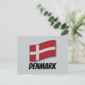 Flagge Dänemarks, gekennzeichnet Postkarte (Stehend Vorderseite)