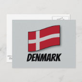 Flagge Dänemarks, gekennzeichnet Postkarte (Vorne/Hinten)