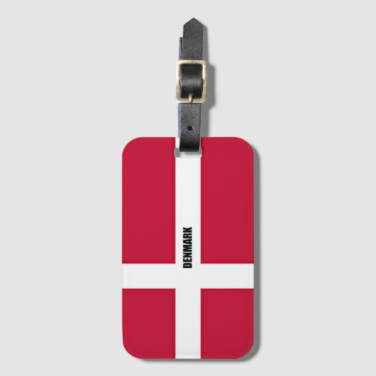 Flagge Dänemarks Gepäckanhänger (Vorderseite Vertikal)