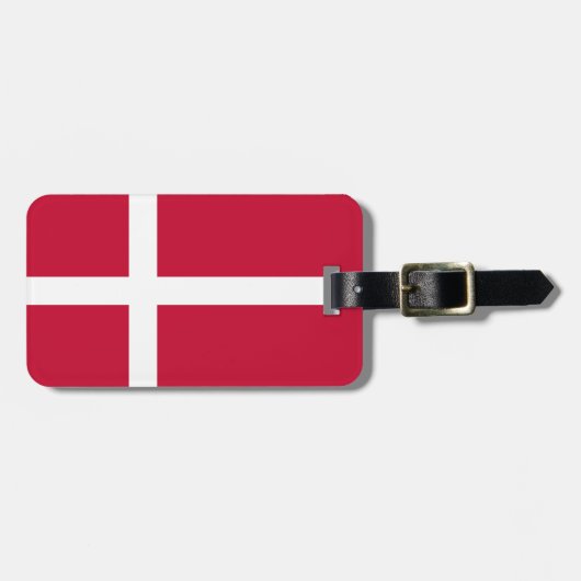 Flagge Dänemarks Gepäckanhänger (Vorderseite horizontal)
