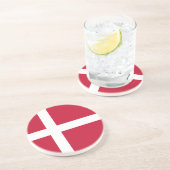 Flagge Dänemarks Getränkeuntersetzer (Seite)