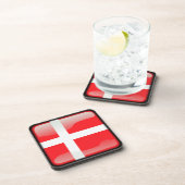 Flagge Dänemarks Getränkeuntersetzer (Rechte Seite)