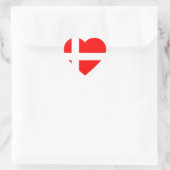 Flagge Dänemarks Herz-Aufkleber (Tasche)