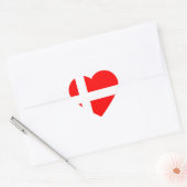 Flagge Dänemarks Herz-Aufkleber (Umschlag)