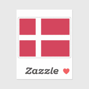 Flagge Dänemarks individuell zugeschnitten  Aufkleber