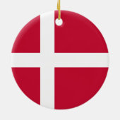 Flagge Dänemarks Keramik Ornament (Hinten)