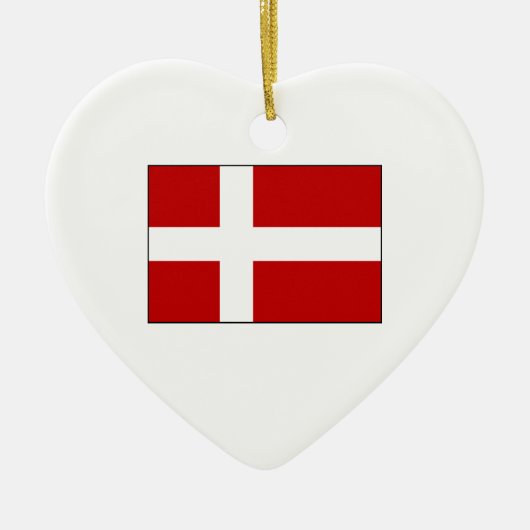 Flagge Dänemarks Keramikornament (Vorne)