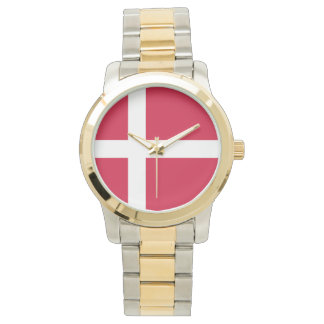 Flagge Dänemarks oder dänischer Stoff Armbanduhr