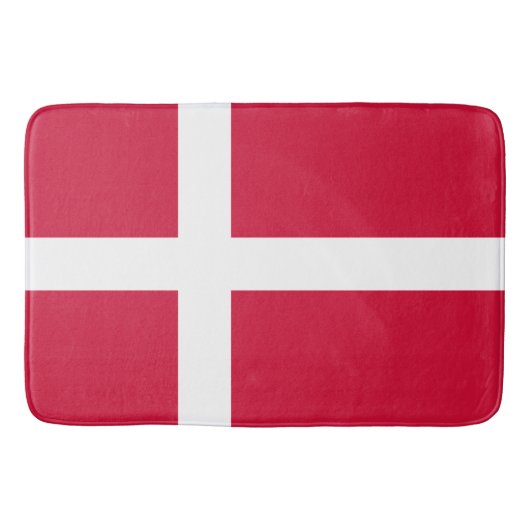 Flagge Dänemarks oder dänischer Stoff Badematte (Vorderseite)