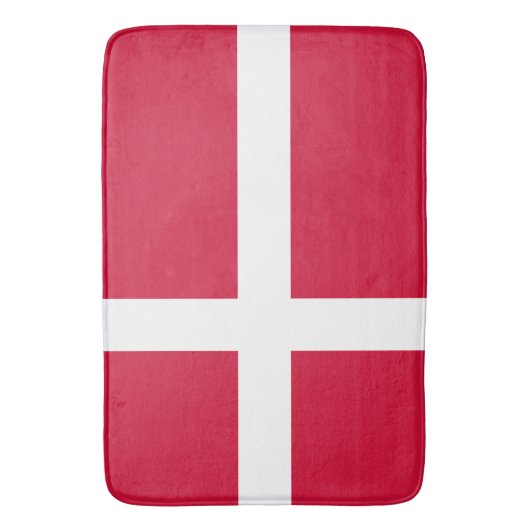 Flagge Dänemarks oder dänischer Stoff Badematte (Vorderseite Vertikal)
