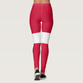 Flagge Dänemarks oder dänischer Stoff Leggings (Rückseite)