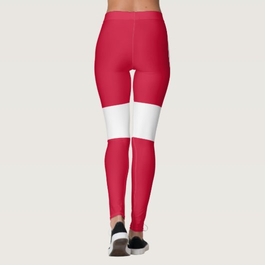Flagge Dänemarks oder dänischer Stoff Leggings (Rückseite)