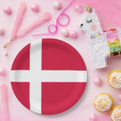 Flagge Dänemarks oder dänischer Stoff Pappteller (Party)
