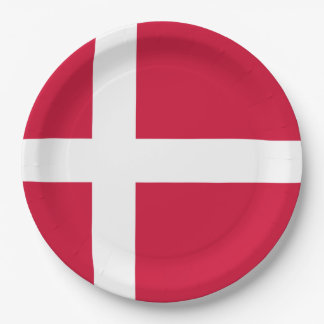 Flagge Dänemarks oder dänischer Stoff Pappteller