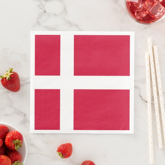 Flagge Dänemarks oder dänischer Stoff Serviette (Beispiel)