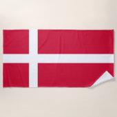Flagge Dänemarks oder dänischer Stoff Strandtuch (Vorderseite)