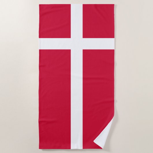 Flagge Dänemarks oder dänischer Stoff Strandtuch (Vorderseite)