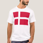 Flagge Dänemarks oder dänischer Stoff T-Shirt (Vorderseite)
