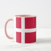 Flagge Dänemarks oder dänischer Stoff Tasse (Links)