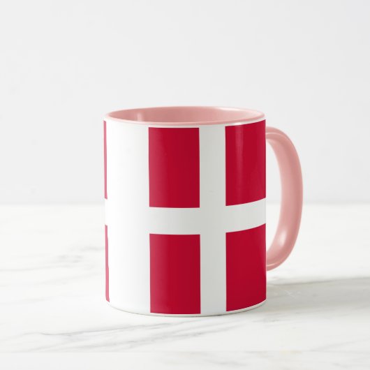 Flagge Dänemarks oder dänischer Stoff Tasse (VorderseiteRechts)