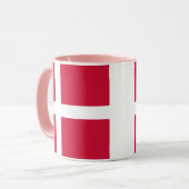 Flagge Dänemarks oder dänischer Stoff Tasse (Vorderseite Links)