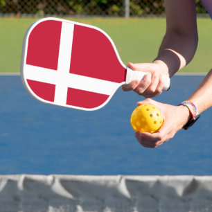 Flagge Dänemarks Pickleball Schläger