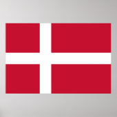 Flagge Dänemarks Poster (Vorne)