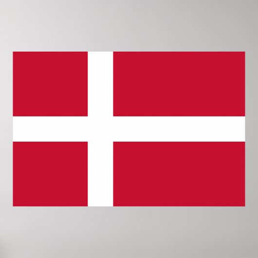 Flagge Dänemarks Poster (Vorne)