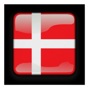 Flagge Dänemarks Poster