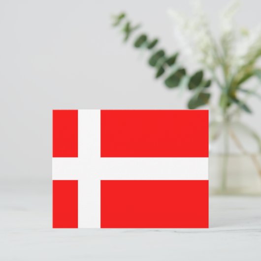 Flagge Dänemarks Postkarte (Stehend Vorderseite)