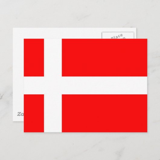 Flagge Dänemarks Postkarte (Vorne/Hinten)