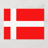 Flagge Dänemarks Postkarte (Vorderseite)