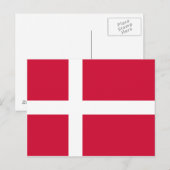 Flagge Dänemarks Postkarte (Vorne/Hinten)