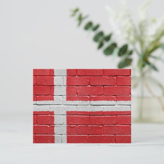 Flagge Dänemarks Postkarte (Stehend Vorderseite)