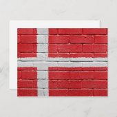 Flagge Dänemarks Postkarte (Vorne/Hinten)