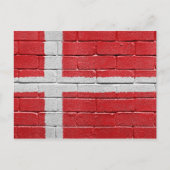Flagge Dänemarks Postkarte (Vorderseite)