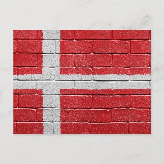 Flagge Dänemarks Postkarte (Vorderseite)