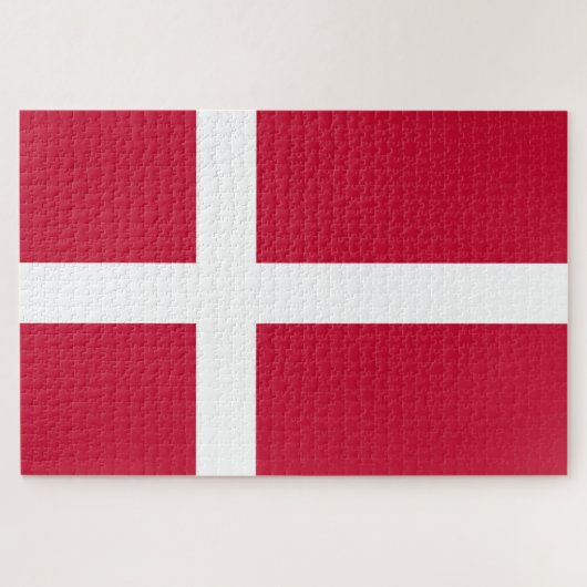 Flagge Dänemarks Puzzle (Horizontal)