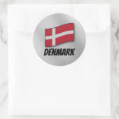 Flagge Dänemarks Runder Aufkleber (Tasche)