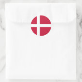 Flagge Dänemarks Runder Aufkleber (Tasche)