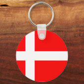 Flagge Dänemarks Schlüsselanhänger (Vorderseite)