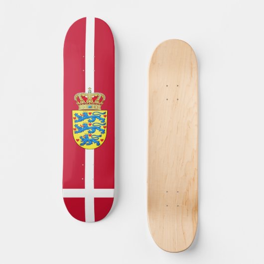 Flagge Dänemarks Skateboard (Vorderseite)