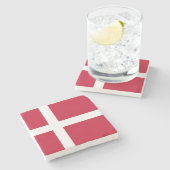 Flagge Dänemarks Steinuntersetzer (Seitenansicht)