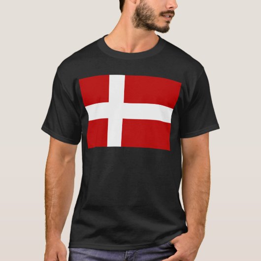 Flagge Dänemarks T-Shirt (Vorderseite)